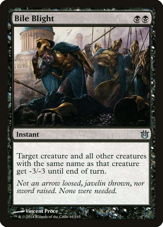 This Is An Image Of The Magic The Gathering Card Bile Blight From The Set Born of the Gods - Designed By Artist Vincent Proce