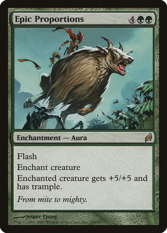 This Is An Image Of The Magic The Gathering Card Epic Proportions From The Set Commander 2018 - Designed By Artist Jesper Ejsing