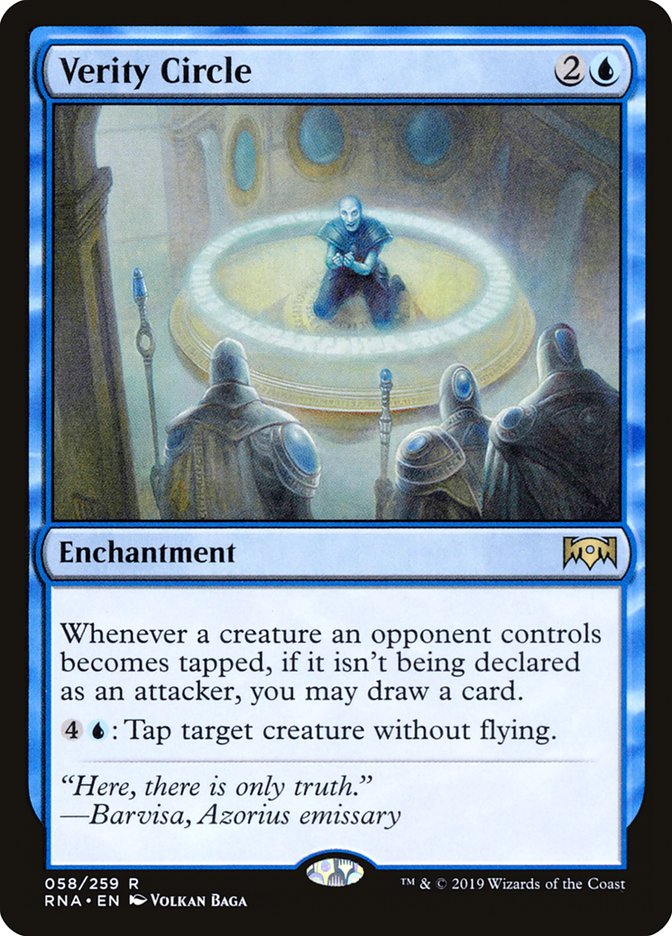 This Is An Image Of The Magic The Gathering Card Verity Circle From The Set Crimson Vow Commander - Designed By Artist Volkan Baǵa