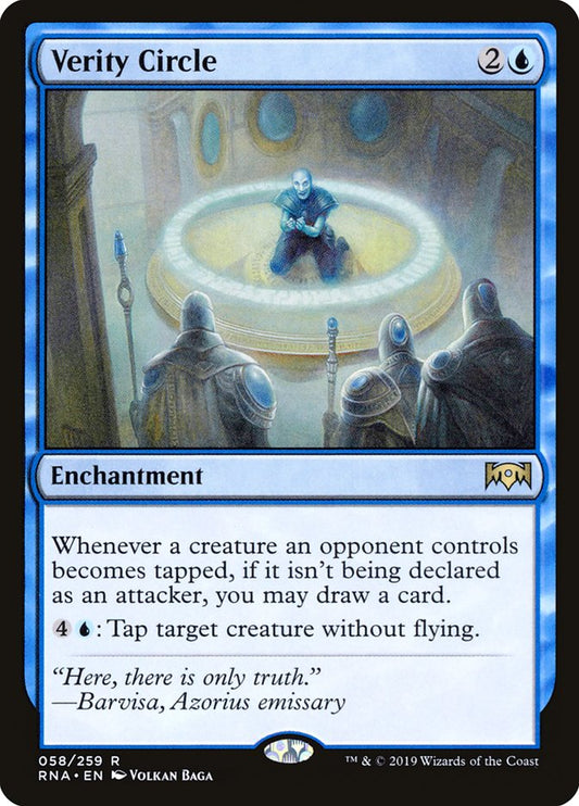 This Is An Image Of The Magic The Gathering Card Verity Circle From The Set Crimson Vow Commander - Designed By Artist Volkan Baǵa