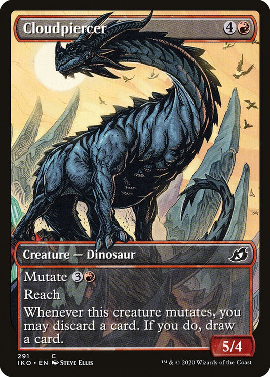 This Is An Image Of The Magic The Gathering Card Cloudpiercer From The Set Ikoria: Lair of Behemoths - Designed By Artist Dan Murayama Scott