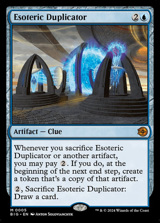 This Is An Image Of The Magic The Gathering Card Esoteric Duplicator From The Set The Big Score - Designed By Artist Anton Solovianchyk