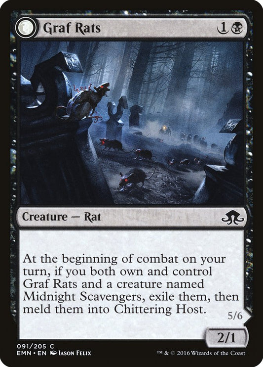 This Is An Image Of The Magic The Gathering Card Graf Rats From The Set Innistrad Remastered - Designed By Artist Jason Felix