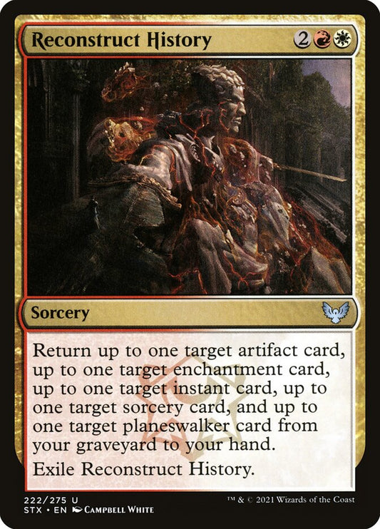 This Is An Image Of The Magic The Gathering Card Reconstruct History From The Set Strixhaven: School of Mages - Designed By Artist Campbell White