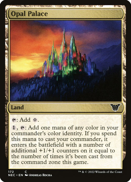 This Is An Image Of The Magic The Gathering Card Opal Palace From The Set Commander Masters - Designed By Artist John Avon