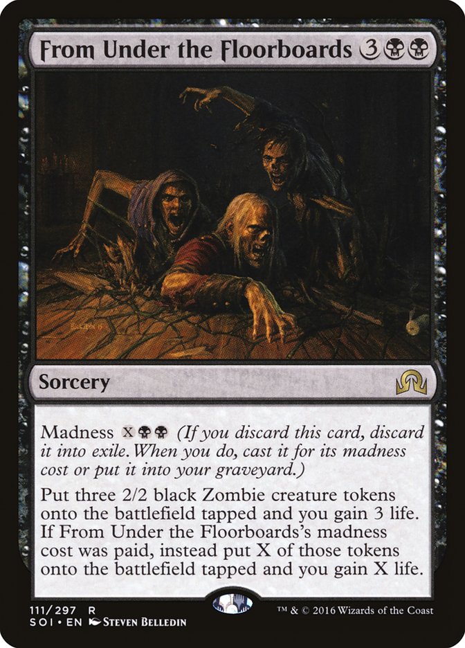 This Is An Image Of The Magic The Gathering Card From Under the Floorboards From The Set Commander 2019 - Designed By Artist Steven Belledin