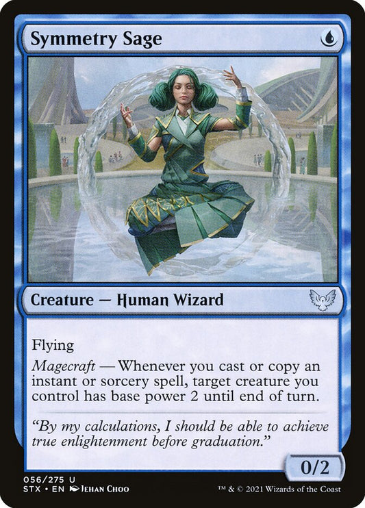 This Is An Image Of The Magic The Gathering Card Symmetry Sage From The Set Strixhaven: School of Mages - Designed By Artist Jehan Choo