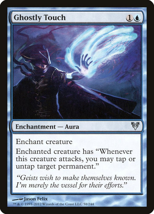 This Is An Image Of The Magic The Gathering Card Ghostly Touch From The Set Avacyn Restored - Designed By Artist Jason Felix