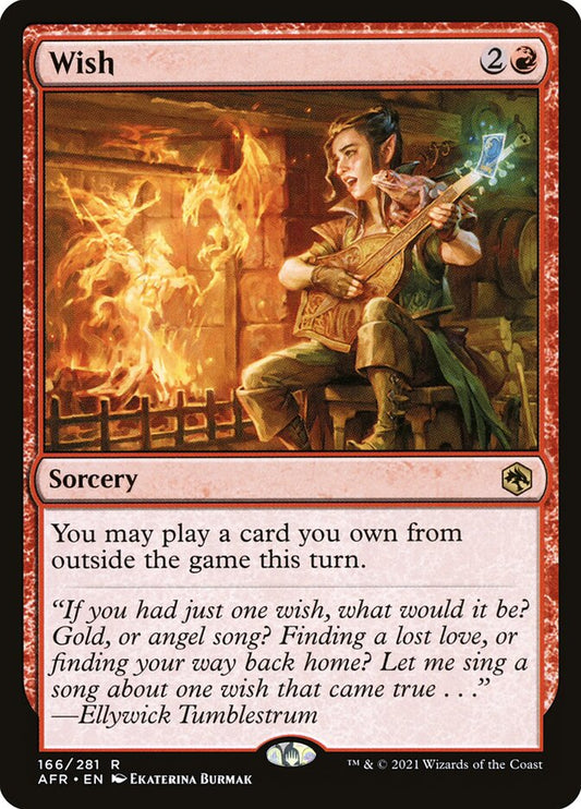 This Is An Image Of The Magic The Gathering Card Wish From The Set Adventures in the Forgotten Realms - Designed By Artist Ekaterina Burmak