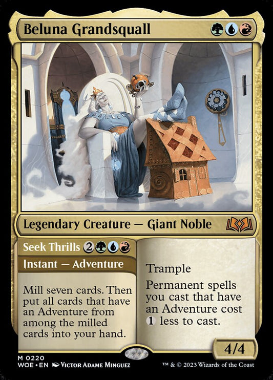 This Is An Image Of The Magic The Gathering Card Beluna Grandsquall // Seek Thrills From The Set Wilds of Eldraine - Designed By Artist Victor Adame Minguez