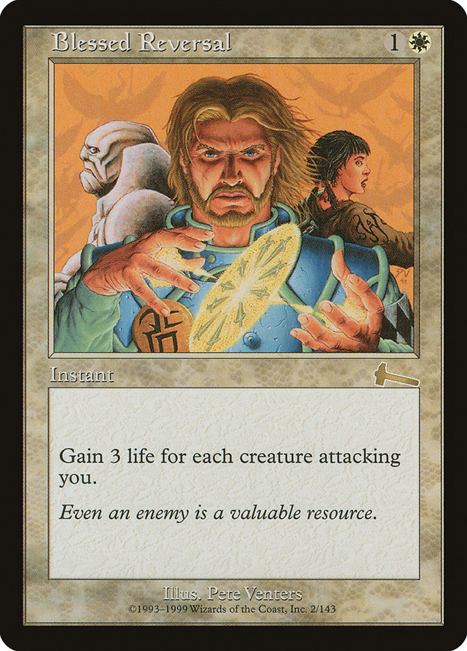 This Is An Image Of The Magic The Gathering Card Blessed Reversal From The Set Eighth Edition - Designed By Artist Christopher Moeller
