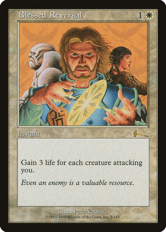 This Is An Image Of The Magic The Gathering Card Blessed Reversal From The Set Eighth Edition - Designed By Artist Christopher Moeller