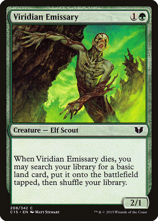 This Is An Image Of The Magic The Gathering Card Viridian Emissary From The Set Commander Anthology - Designed By Artist Matt Stewart