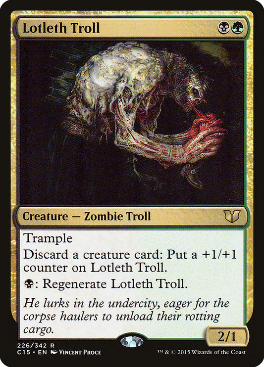 This Is An Image Of The Magic The Gathering Card Lotleth Troll From The Set Double Masters 2022 - Designed By Artist Vincent Proce