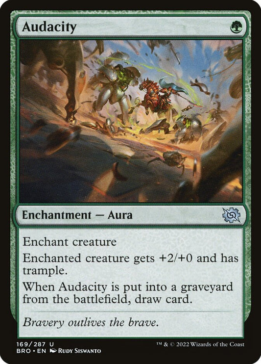 This Is An Image Of The Magic The Gathering Card Audacity From The Set The Brothers' War - Designed By Artist Rudy Siswanto
