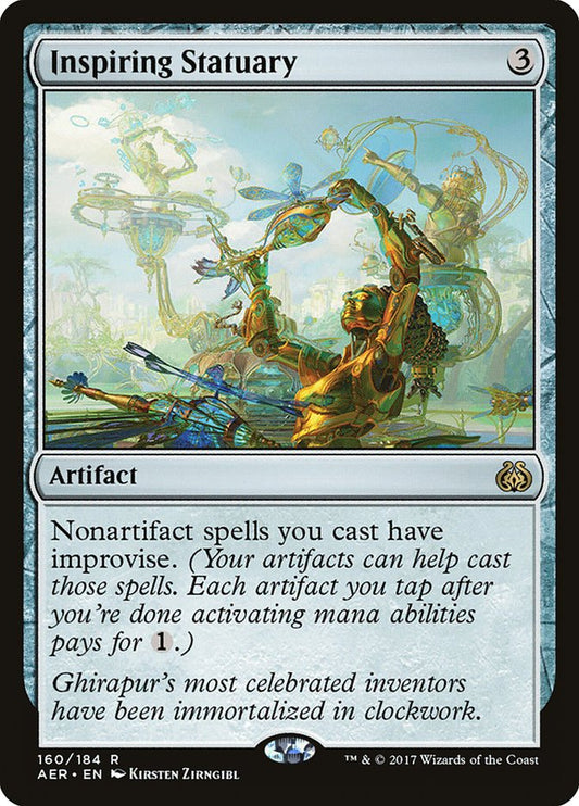This Is An Image Of The Magic The Gathering Card Inspiring Statuary From The Set Murders at Karlov Manor Commander - Designed By Artist Kirsten Zirngibl