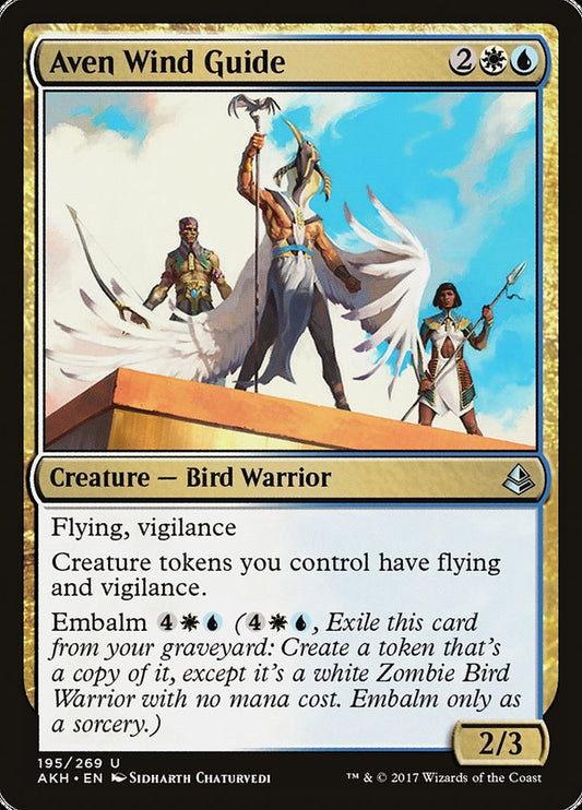 This Is An Image Of The Magic The Gathering Card Aven Wind Guide From The Set Amonkhet - Designed By Artist Sidharth Chaturvedi