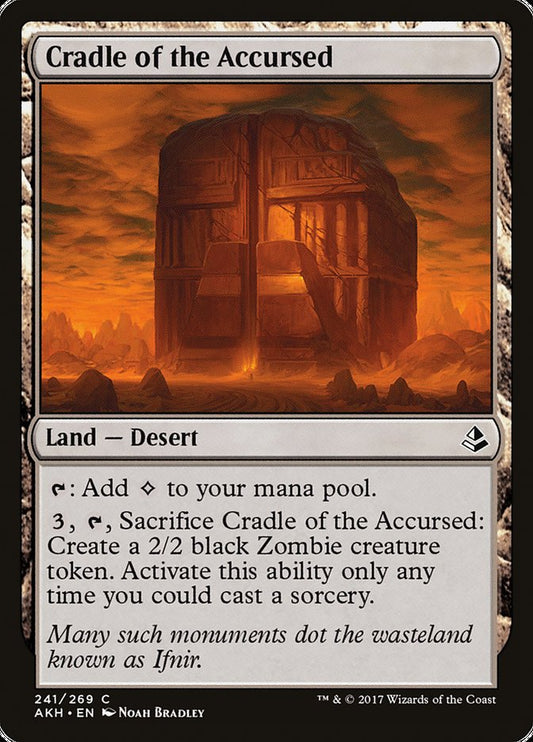 This Is An Image Of The Magic The Gathering Card Cradle of the Accursed From The Set Amonkhet - Designed By Artist Noah Bradley