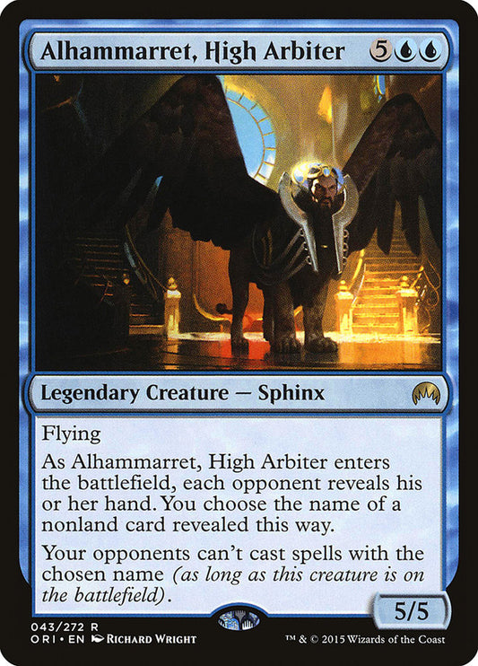 This Is An Image Of The Magic The Gathering Card Alhammarret, High Arbiter From The Set Magic Origins - Designed By Artist Richard Wright