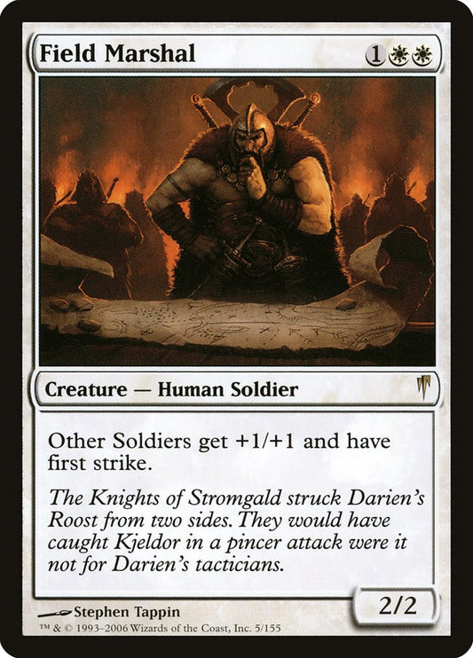 This Is An Image Of The Magic The Gathering Card Field Marshal From The Set Tenth Edition - Designed By Artist Stephen Tappin