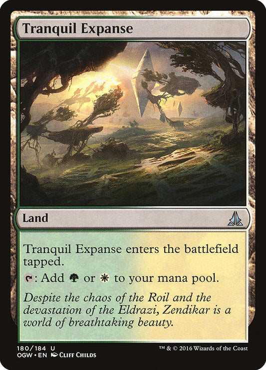 This Is An Image Of The Magic The Gathering Card Tranquil Expanse From The Set Commander 2018 - Designed By Artist Cliff Childs