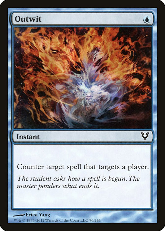 This Is An Image Of The Magic The Gathering Card Outwit From The Set Avacyn Restored - Designed By Artist Erica Yang