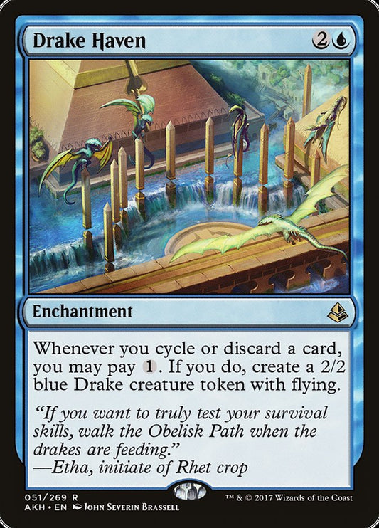 This Is An Image Of The Magic The Gathering Card Drake Haven From The Set Commander 2020 - Designed By Artist John Severin Brassell