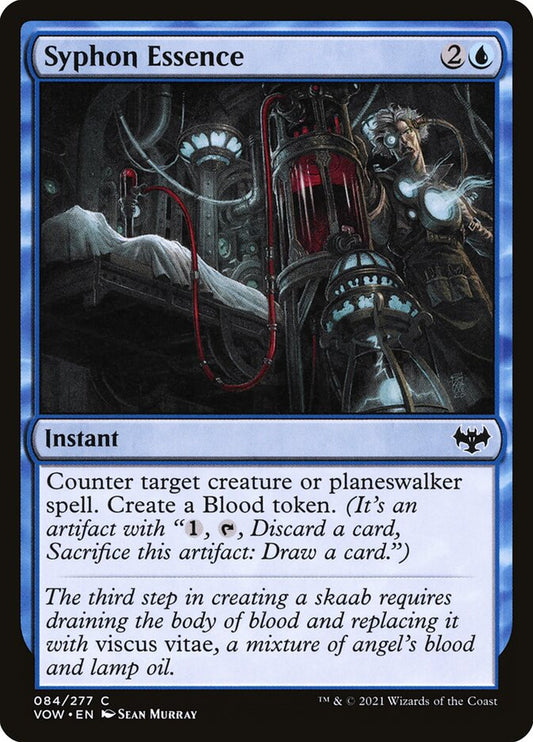 This Is An Image Of The Magic The Gathering Card Syphon Essence From The Set Innistrad: Crimson Vow - Designed By Artist Sean Murray