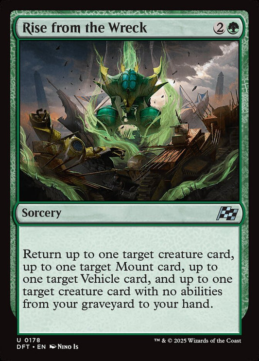 This Is An Image Of The Magic The Gathering Card Rise from the Wreck From The Set Aetherdrift - Designed By Artist Nino Is