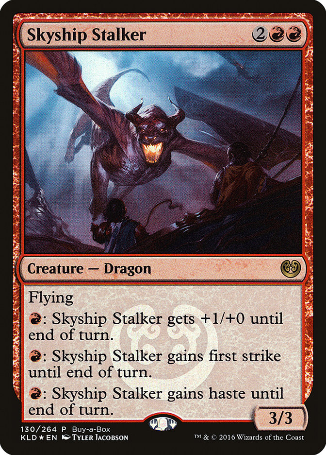 This Is An Image Of The Magic The Gathering Card Skyship Stalker From The Set Forgotten Realms Commander - Designed By Artist Chris Rahn