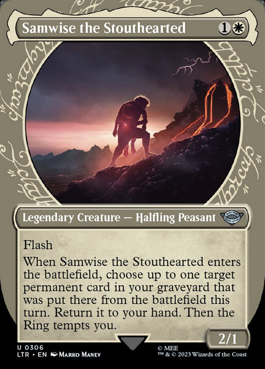 This Is An Image Of The Magic The Gathering Card Samwise the Stouthearted From The Set The Lord of the Rings: Tales of Middle-earth - Designed By Artist Irvin Rodriguez