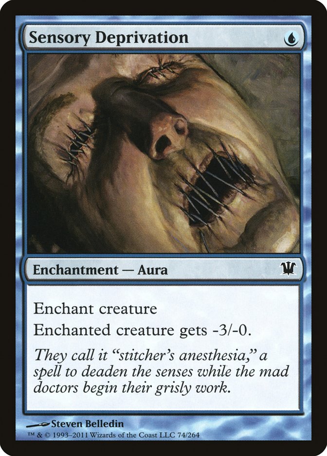 This Is An Image Of The Magic The Gathering Card Sensory Deprivation From The Set Magic 2014 - Designed By Artist Steven Belledin