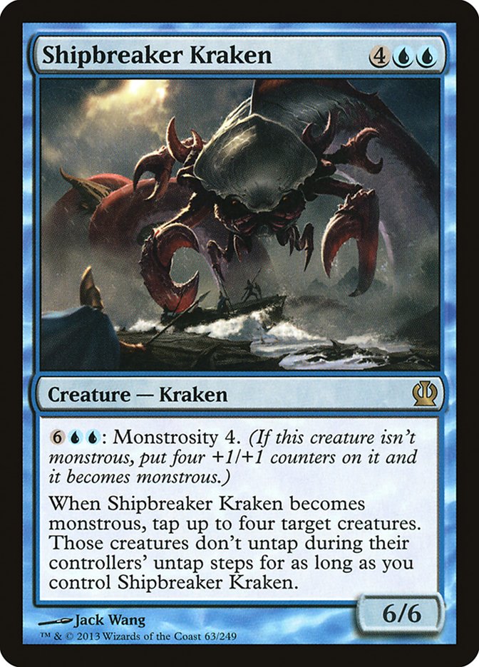 This Is An Image Of The Magic The Gathering Card Shipbreaker Kraken From The Set Commander Legends - Designed By Artist Jack Wang