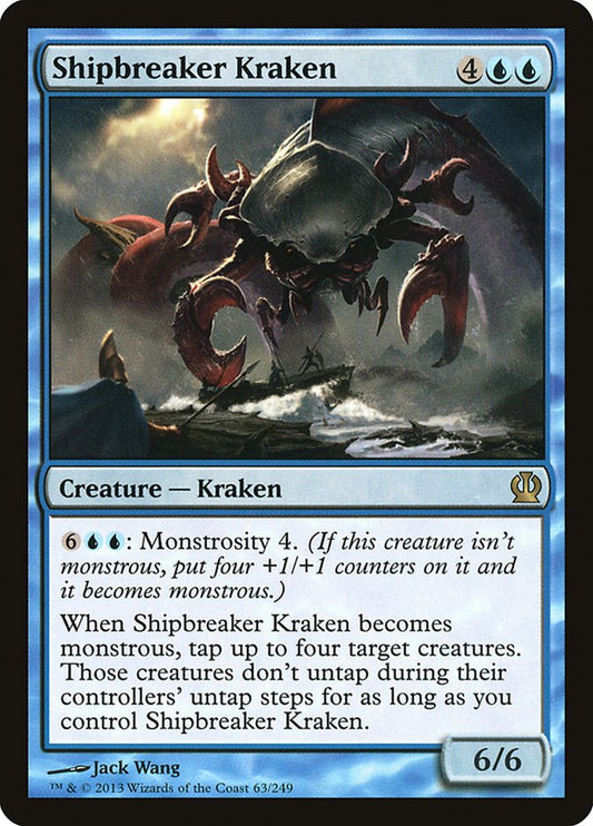 This Is An Image Of The Magic The Gathering Card Shipbreaker Kraken From The Set Commander Legends - Designed By Artist Jack Wang
