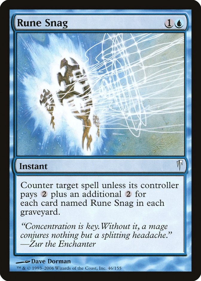 This Is An Image Of The Magic The Gathering Card Rune Snag From The Set Ultimate Masters - Designed By Artist Dave Dorman