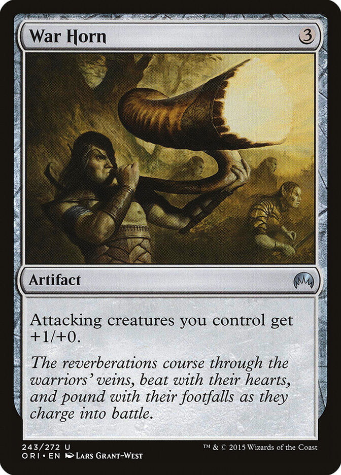 This Is An Image Of The Magic The Gathering Card War Horn From The Set Magic Origins - Designed By Artist Lars Grant-West