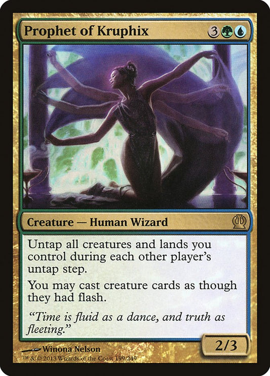 This Is An Image Of The Magic The Gathering Card Prophet of Kruphix From The Set Theros - Designed By Artist Winona Nelson