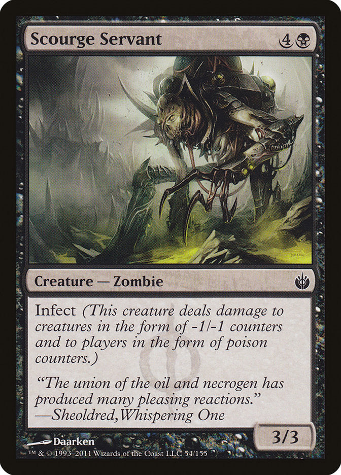 This Is An Image Of The Magic The Gathering Card Scourge Servant From The Set Mirrodin Besieged - Designed By Artist Daarken