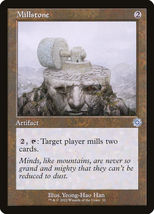 This Is An Image Of The Magic The Gathering Card Millstone From The Set Core Set 2019 - Designed By Artist Yeong-Hao Han