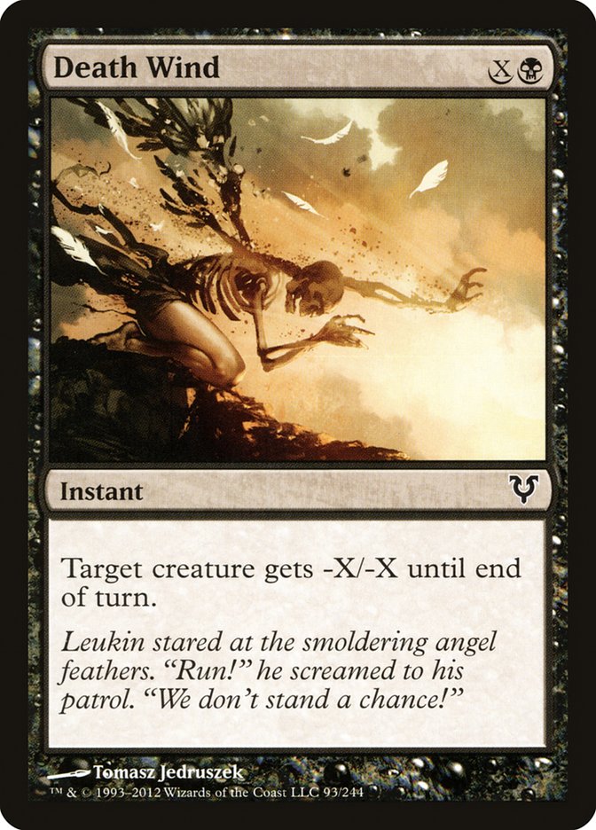 This Is An Image Of The Magic The Gathering Card Death Wind From The Set Conspiracy: Take the Crown - Designed By Artist Tomasz Jedruszek