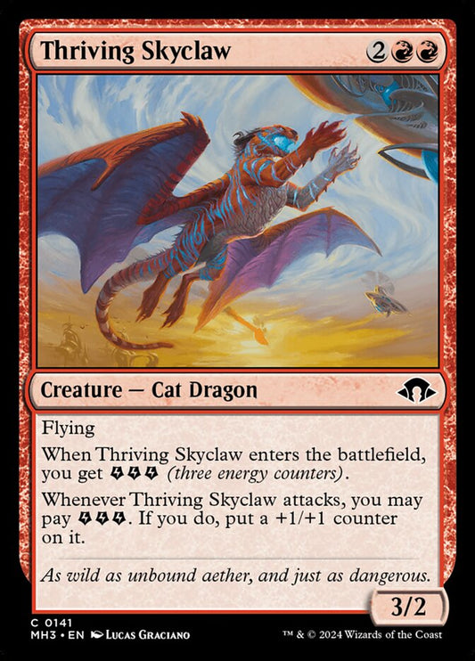 This Is An Image Of The Magic The Gathering Card Thriving Skyclaw From The Set Modern Horizons 3 - Designed By Artist Lucas Graciano