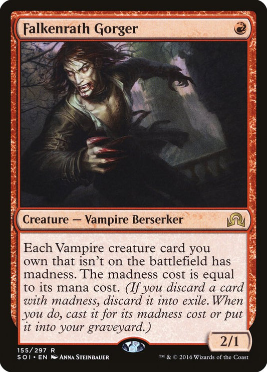 This Is An Image Of The Magic The Gathering Card Falkenrath Gorger From The Set Innistrad Remastered - Designed By Artist Anna Steinbauer