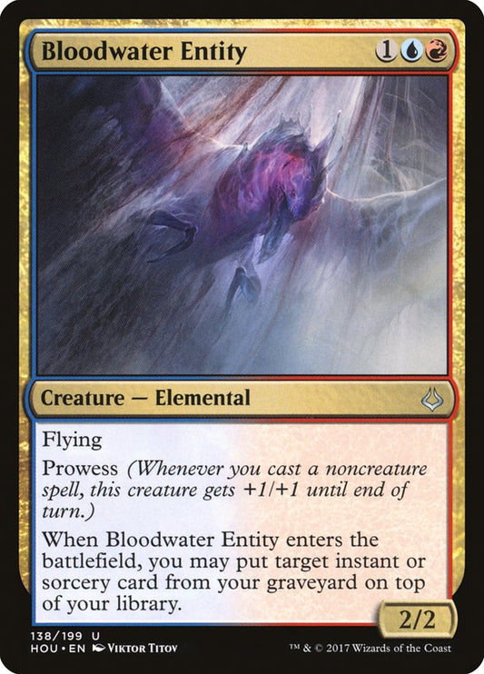 This Is An Image Of The Magic The Gathering Card Bloodwater Entity From The Set Double Masters 2022 - Designed By Artist Viktor Titov
