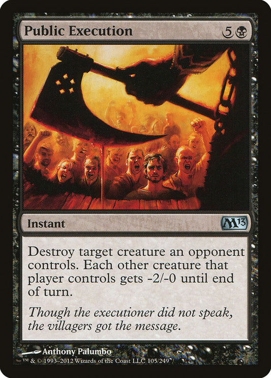 This Is An Image Of The Magic The Gathering Card Public Execution From The Set Conspiracy: Take the Crown - Designed By Artist Anthony Palumbo