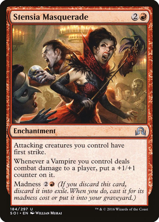 This Is An Image Of The Magic The Gathering Card Stensia Masquerade From The Set Innistrad Remastered - Designed By Artist Willian Murai