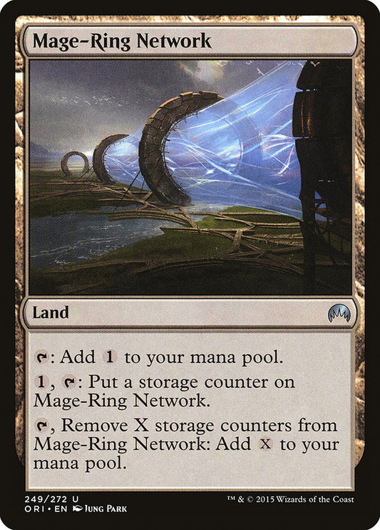 This Is An Image Of The Magic The Gathering Card Mage-Ring Network From The Set Commander Masters - Designed By Artist Jung Park