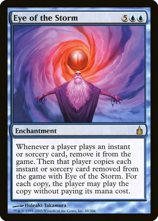 This Is An Image Of The Magic The Gathering Card Eye of the Storm From The Set Ravnica: City of Guilds - Designed By Artist Hideaki Takamura