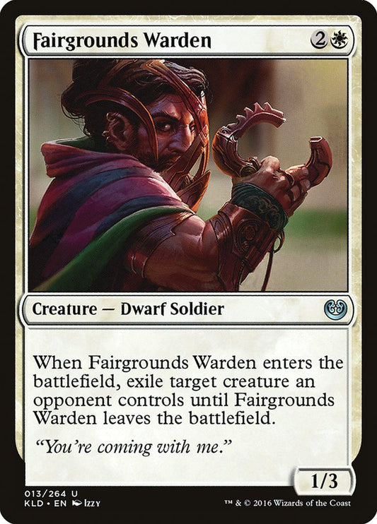 This Is An Image Of The Magic The Gathering Card Fairgrounds Warden From The Set Kaladesh - Designed By Artist Izzy