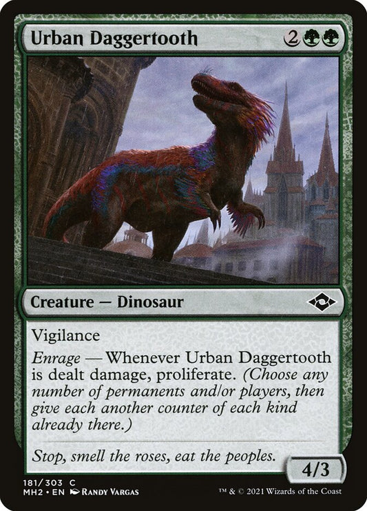 This Is An Image Of The Magic The Gathering Card Urban Daggertooth From The Set Modern Horizons 2 - Designed By Artist Randy Vargas