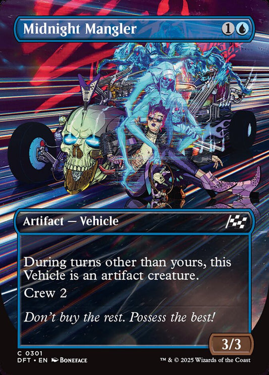 This Is An Image Of The Magic The Gathering Card Midnight Mangler From The Set Aetherdrift - Designed By Artist Villarrte